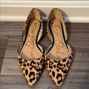 Sam Edelman D’Orsay Leopard Flats 6.5
